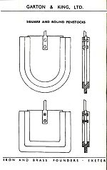 Penstock in the foundry catalogue