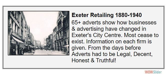 Exeter Retailing 1880-1940