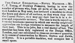 Advert in the Taunton Courier, 5th March 1851