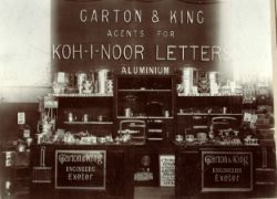 Window display featuring Koh-I-Noor Letters