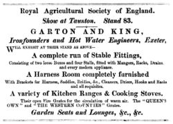 Advert in Taunton Courier 1887