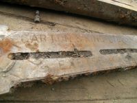 Channel with Slit Embossed X Pattern & Wording Top & Bottom RED POST SCRAPYARD Nr BUDE (3)