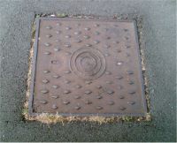 Manhole Diamond Pattern Target Centre Name Top L & Btm R