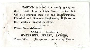 1933 Announcement of closure of 190 High Street