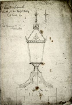 Drawing of Lamp for Knowle entrance