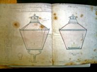 Two drawings of Lamps for the first Theatre Royal