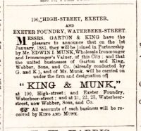 Announcement of partnership, 1883