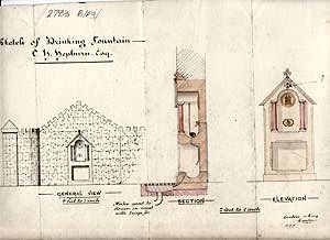 Hele Mill monument drawing
