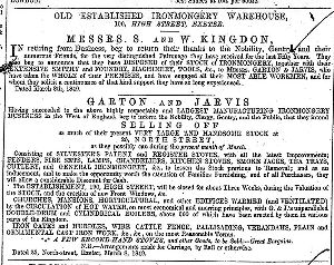 Western Times advert, 10th March 1849