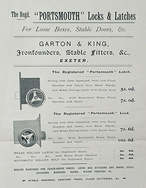 Catalogue details of the Portsmouth Latch