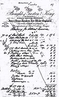 Invoice for iron railling for Albert Terrace