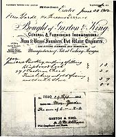 Garton & King Invoice 1902