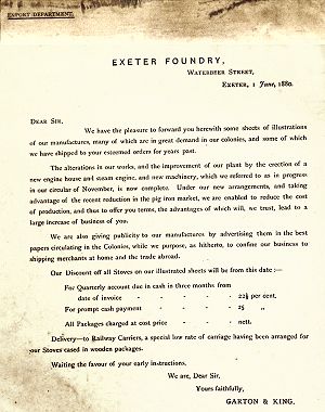 click to enlarge Export Terms