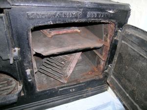 Garton & King cast into stove front