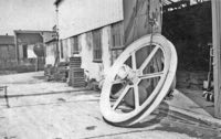 Cast aluminium pulley wheel