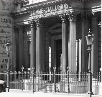 The building and railings