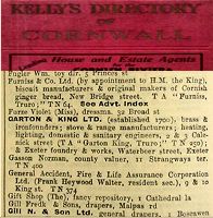 Entry in Kelly's Directory